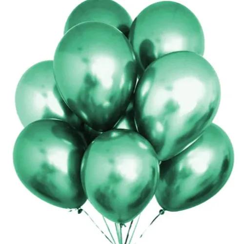 Green Chrome Balloons