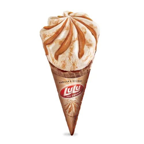 Lulu Vanilla & Nougat Ice Cream Cone 100Ml