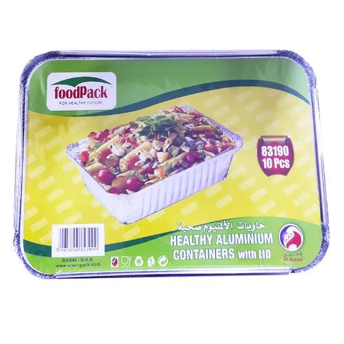 Food Pack Aluminum Containers With Lids A190 10 Per Pack