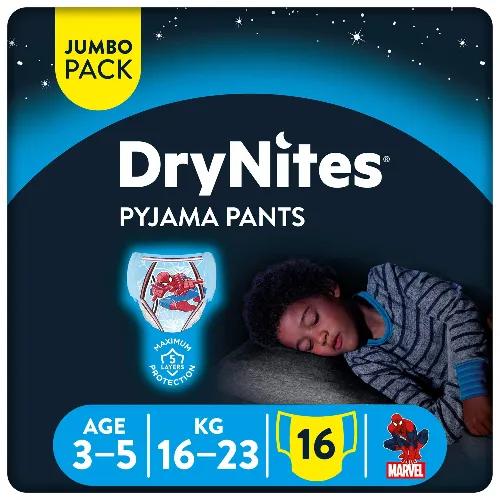 Dry Nites Pyjama Pants For Boys (3-5 Years & 16-23Kg) 16 Per Pack