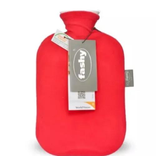 Fashy Hot Water Bag With Fleece Cover Red