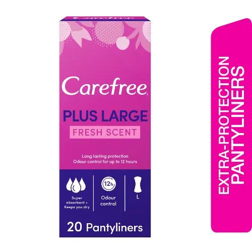 Carefree Plus Large Pantyliners Fresh Scent 20 Per Pack