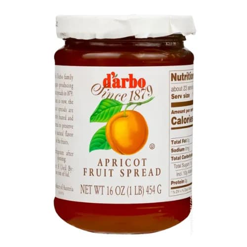 D'Arbo Fine Apricot Fruit Spread 454 Gr