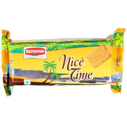 Britannia Nice Time Coconut Biscuits Coated With Sugar 100 Gr