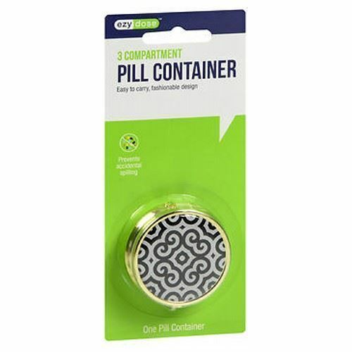 Ezy Dose 3 Compartment Pill Container (Round Fashion)