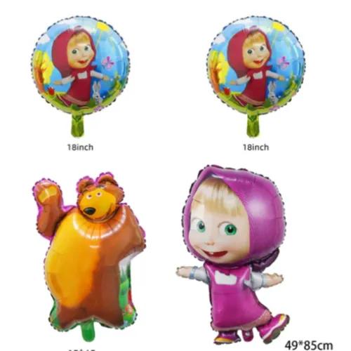 Masha And The Bear Foil Balloon - Non Inflated