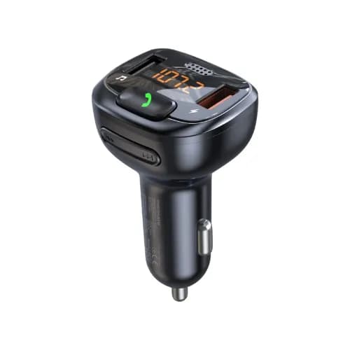 Promate Car Fm Transmitter With 20w PD , Qc 3.0 , 1a USB-Charging And Handsfree