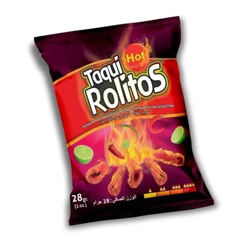 Taqui Rolitos Tortilla Chips Hot Chilli Pepper&Lime 28G