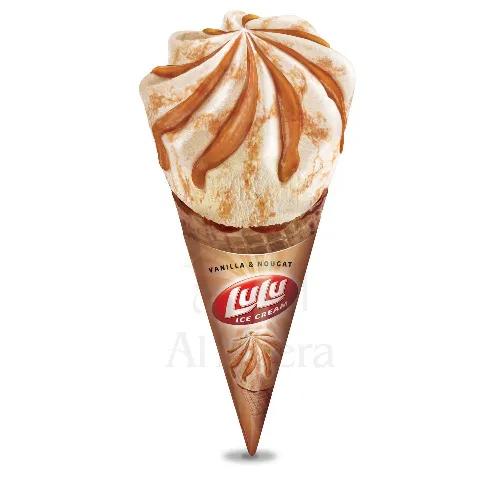 Kdd Ice Cream Lulu Vanilla Nougat Cone 6 pcs x 100 ml