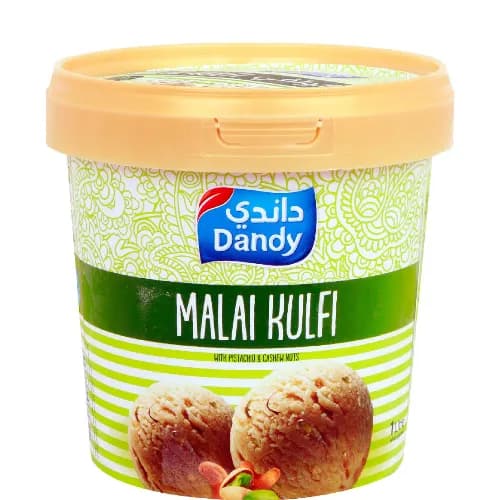 Dandy Malai Kulfi Ice Cream With Pistachios & Cashew Nuts 1 L