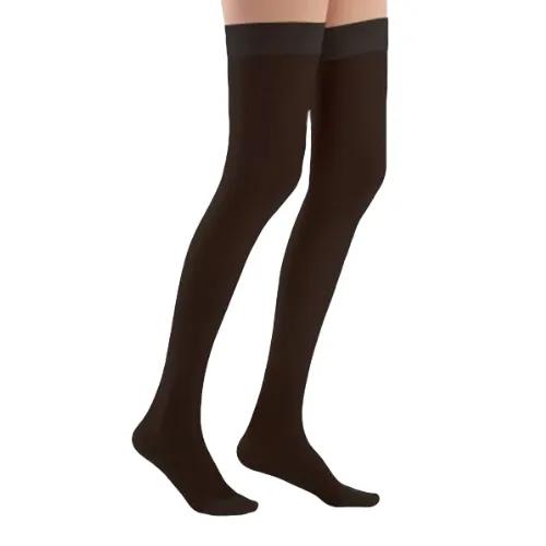 Luxor Hostess Stockings Thigh High Closed Toe Black Color 18-21Mmhg-Xs