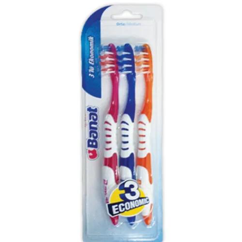 Banat Trio Toothbrush- Medium (3Pcs)