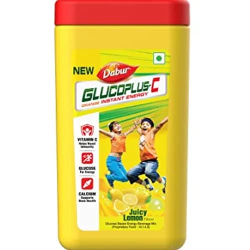 Dabur Glucoplus-C Lemon Flavor - Vegetarian 400 Gr