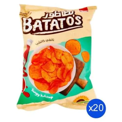 Batato'S Tangy Ketchup Potato Chips - Vegan 20 X 15 Gr