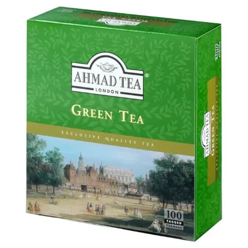 Ahmad Tea London Green Tea Bags 100 Per Pack