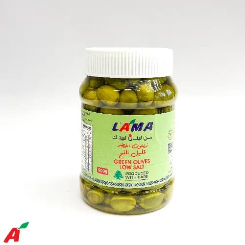 Lama Green Olives Low Salt  500g