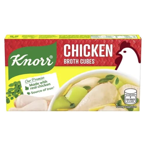 Knorr Chicken Broth Cubes 6 Pieces No Added Preservatives 60G