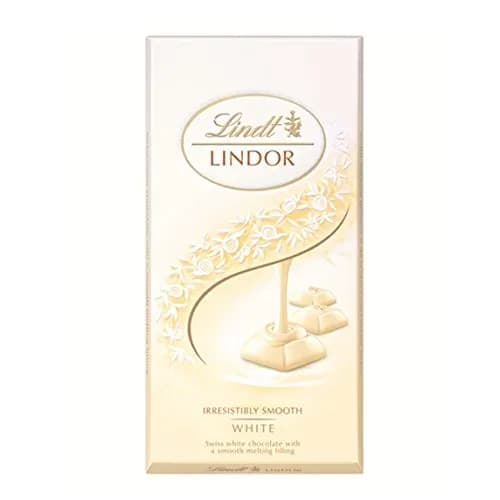 Lindt Lindor Irresistibly Smooth Swiss White Chocolate Slab 100G