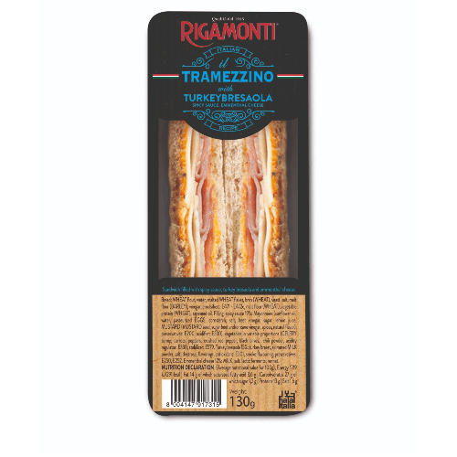 Rigamonti Fresh Sandwich Tramezzino Bresaola Di Tacchino 130G
