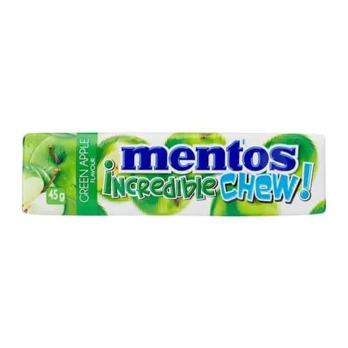 Mentos Incredible Chew Green Apple Flavor 10 Per Pack