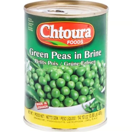 Chtoura Foods Green Peas In Brine 400 Gr