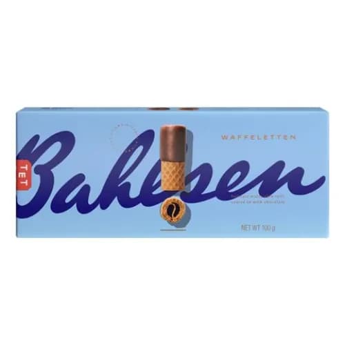 Bahlsen Waffeletten Milk Chocolate Wafer Rolls - No Added Preservatives, No Added Artificial Colors, No Added Hydrogenated Fats 100 Gr