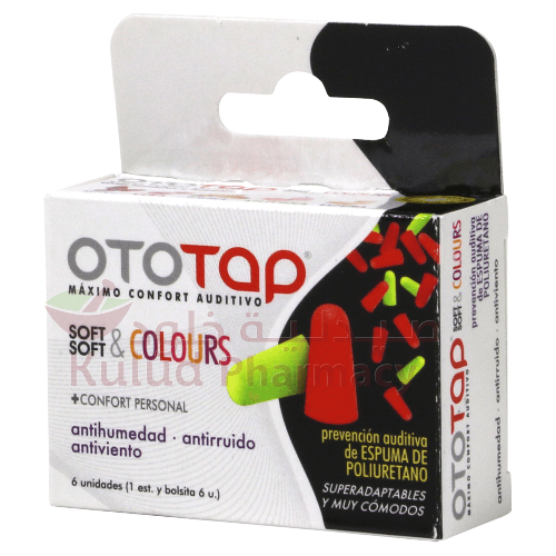 Ototap Colour Foam Ear Plug 6Pcs