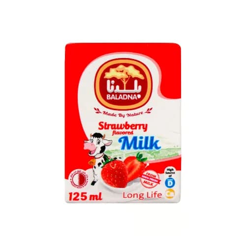 Baladna Long Life Strawberry Milk 6 X 125 Ml