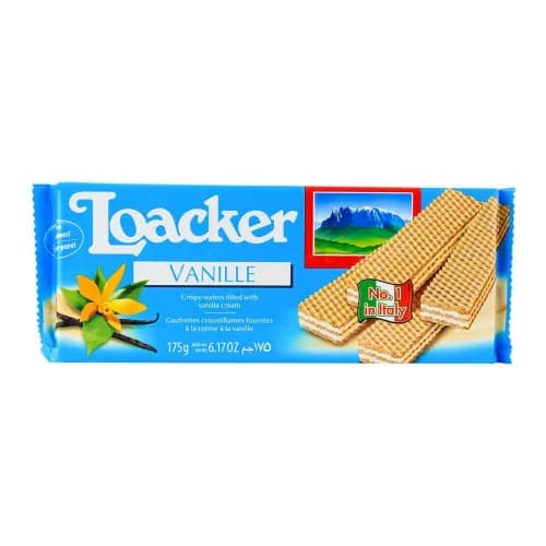 Loacker Crispy Wafers Filled With Vanilla Cream 175gm