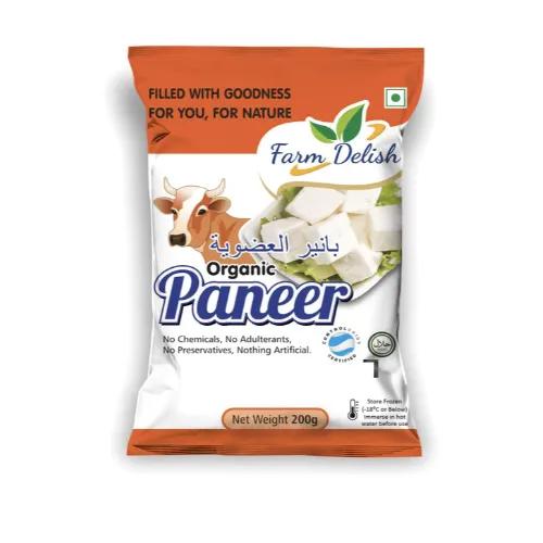 Farm Delish Organic Frozen Paneer - Preservatives Free, Chemical Free, Adulterants Free 1Kg