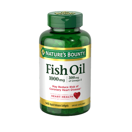 Nature's Bounty Fish Oil 1000mg Cholesterol  Free Omega 3 Softgels 145’s