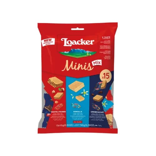 Loacker Mini Multiflavored Wafers 15 Pieces 150G