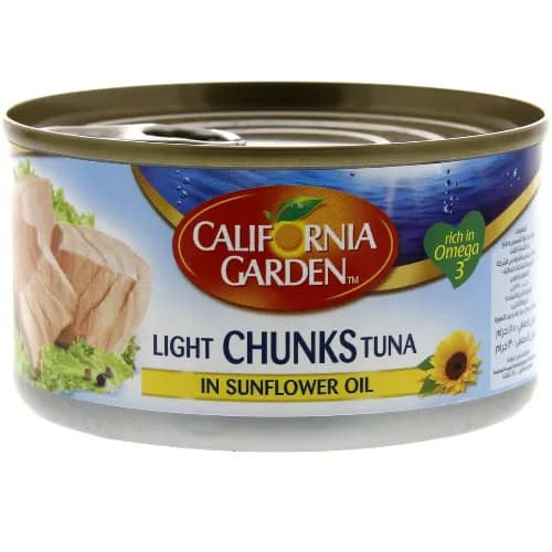 California Garden Light Tuna Chunks In Sunflower Oil 185 Gr