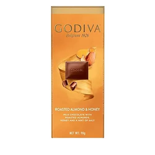 Godiva Milk Chocolate Bar With Roasted Almonds, Honey & Salt 90G