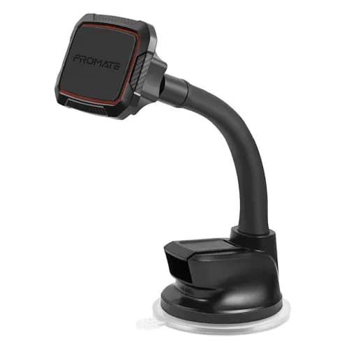 Promate 360 Cradless Magnetic Car Mount With Flexible Gooseneck Maroon