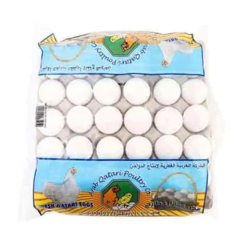 Arab Qatari Poultry Co Fresh Qatari White Eggs 30 Per Pack