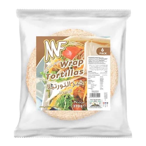 Mf Whole Wheat Tortilla Wraps 6 Pieces 370G