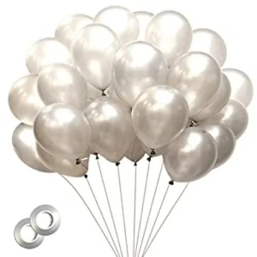 Pearl Silver Balloons