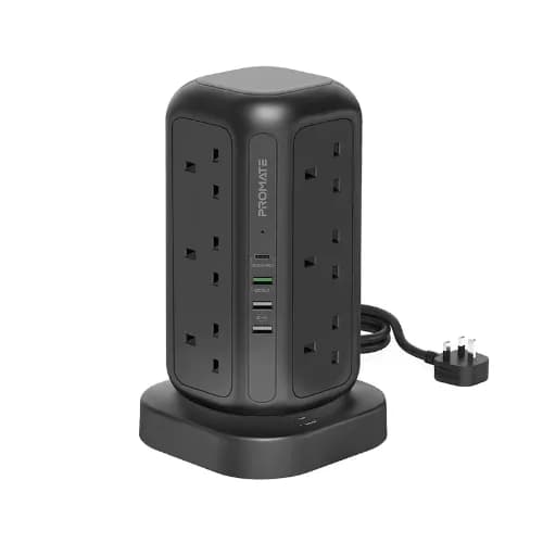 Promate 16-in-1 Multi-socket Surge Protected Power Tower 1700j Surge Protected 20w Power Delivery