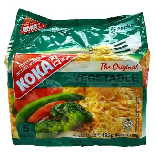 Koka Instant Noodles Vegetable Flavor 5 X 85G