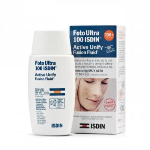 Isdin Foto Ultra 100 Active Sunscreen Unify Fusion Fluid No Color 50Ml