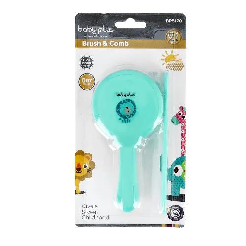 Baby Plus Blue Brush & Comb (0+ Months) - Bpa Free 1 Set