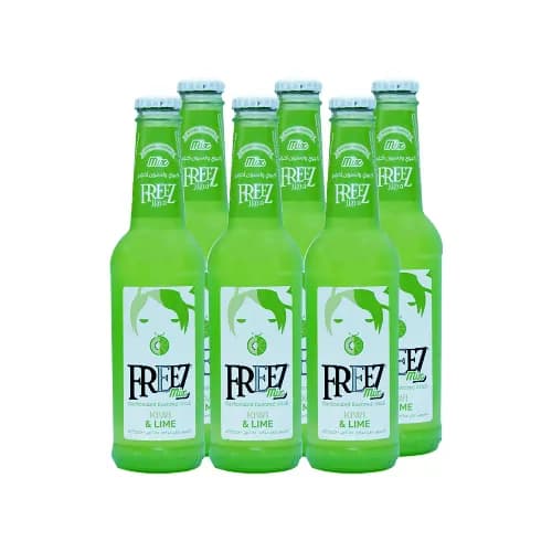 Freez Mix Carbonated Kiwi & Lime Drink Glass Bottles 6 X 275Ml