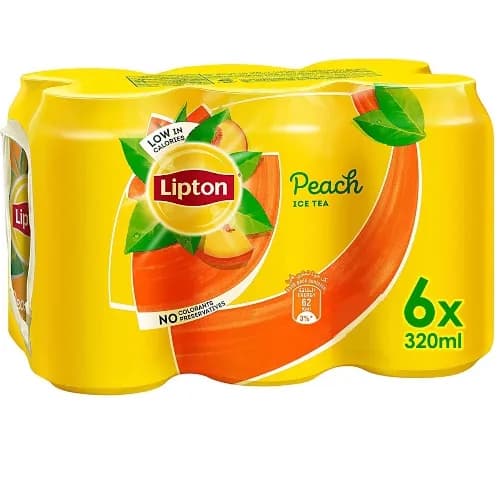 Lipton Peach Ice Tea Preservatives Free, Colorants Free 6 X 320Ml