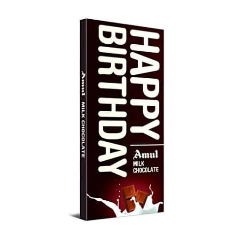 Amul Happy Birthday Milk Chocolate Slab - Vegetarian 150 Gr