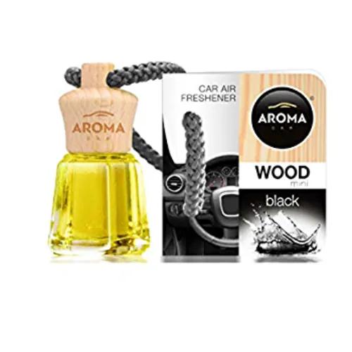 Aroma Car Wood Mini Air Freshener Black Scent 4 Ml