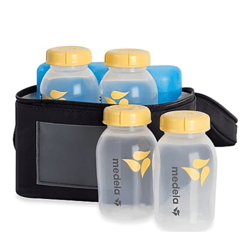 Medela Cooler Bag With 4 Breast Milk Bottle