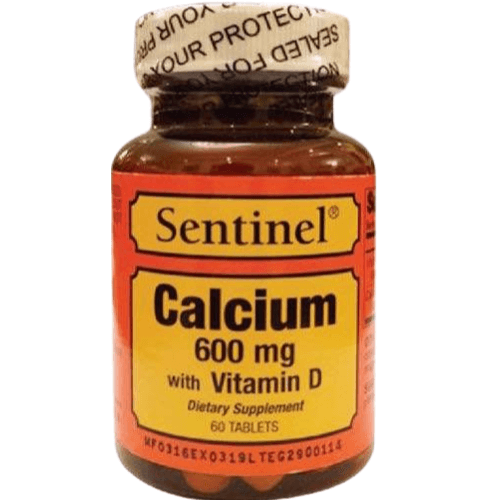 Sentinel Calcium 600Mg+Vit-D Tab 60S