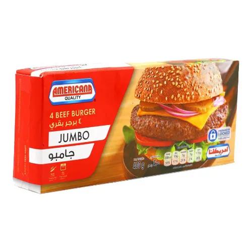 Americana Jumbo Beef Burgers (4 Pieces) 400 Gr