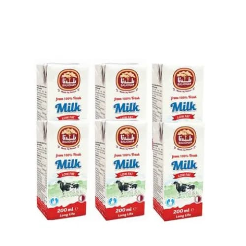 Baladna Long Life Low Fat Milk 6 X 200 Ml